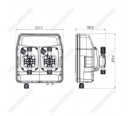 Авт.станция дозир и контр. eTWIN  PH/RX PER 2.0L-6.0 230V PVDF FULL