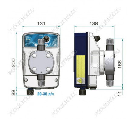 Насос дозир. мембранный eONE MA 30-5 100/250V PVDF TFE/P