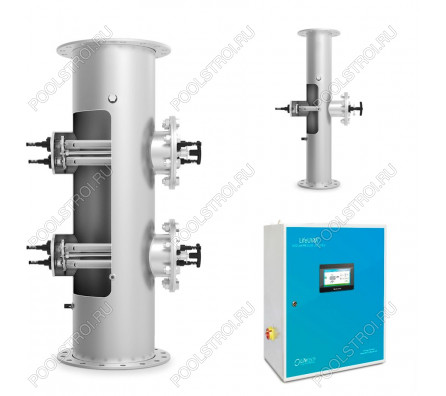 Ультрафиолетовая установка LIfetech TOP 462м3, DN300, 3*3kw, 18000h, Ручная очистка