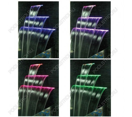 Стеновой водопад Aquaviva PB 600-150(L) с LED подсветкой (606х263х76 мм)